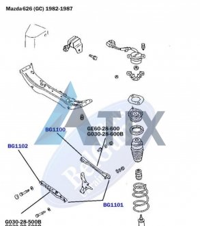 Сайлентблок поперечного важеля задньої підвіски внутрішній BELGUM PARTS BG1102 (фото 1)