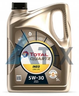 Олива моторна Quartz Ineo Long Life 5W30 (5 Liter) TOTAL 213819