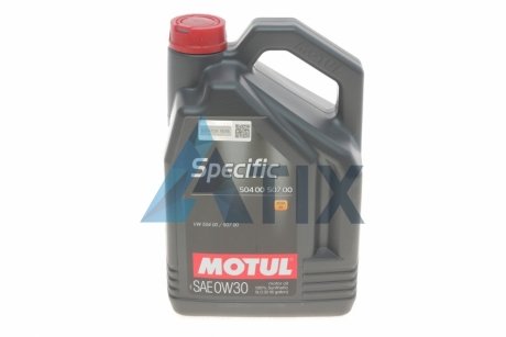 Масло моторное Specific 504.00 - 507.00 0W-30 (5 л) MOTUL 838651