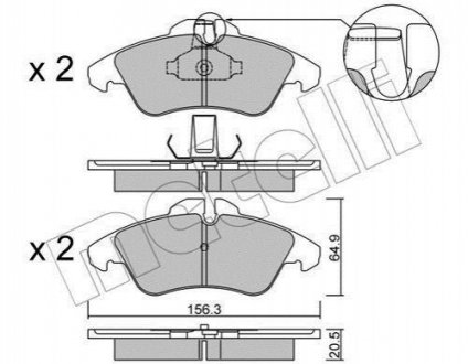 К-т дисков. тормоз. колодок Metelli 22-0256-1