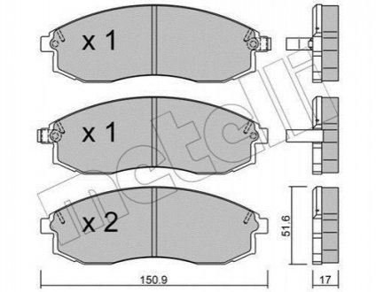 Комплект тормозных колодок Metelli 22-0306-0