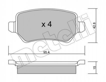 Комплект тормозных колодок Metelli 22-0542-1