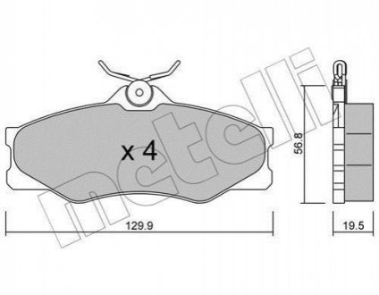 Комплект тормозных колодок дисковый тормоз Metelli 22-0636-0 (фото 1)