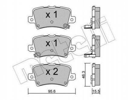 К-т дисков. тормоз. колодок Metelli 22-0729-0