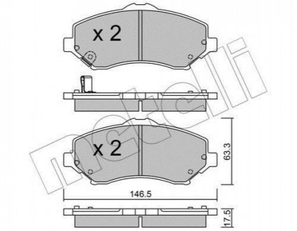 К-т дисков. тормоз. колодок Metelli 22-0862-0