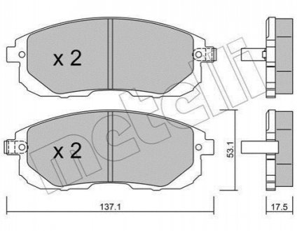 Комплект гальмівних колодок (дискових) Metelli 22-0876-1