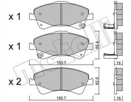 Колодки тормозные дисковые, комплект Metelli 22-0878-0