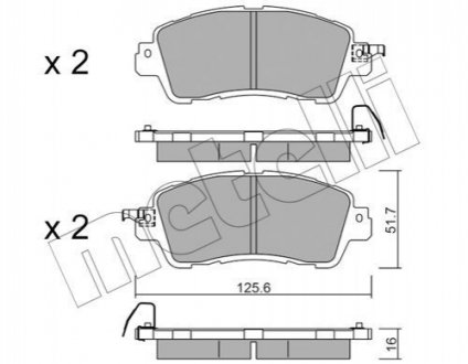 Комплект гальмівних колодок (дискових) Metelli 22-1085-0 (фото 1)