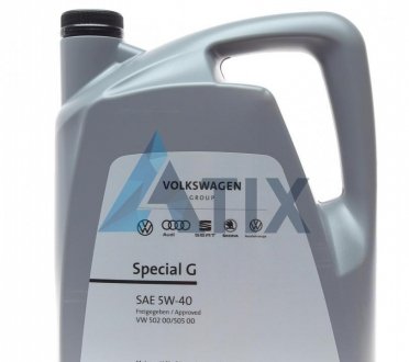 Олива моторна Special G SAE 5W40 (5 Liter) VAG Gs55502m4