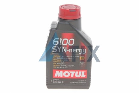 Масло моторное 6100 SYN-nergy 5W-40 (1 л) MOTUL 368311