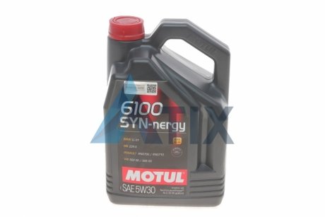 Масло моторное 6100 SYN-nergy 5W-30 (5 л) MOTUL 838351 (фото 1)