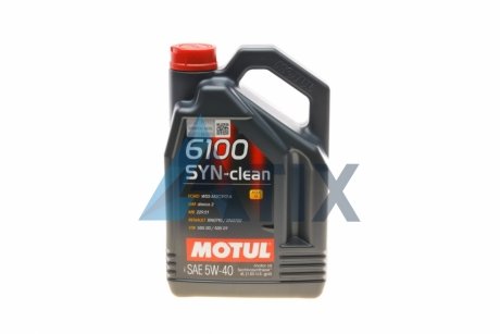 Олива 6100 Syn-clean SAE 5W40 4 L MOTUL 854250