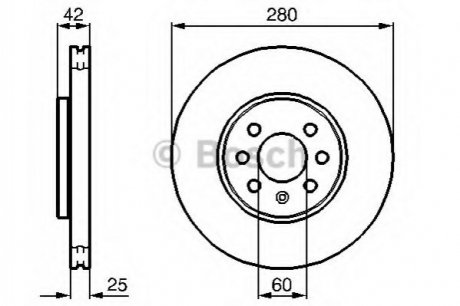 Тормозной диск BOSCH 0 986 479 B68 (фото 1)