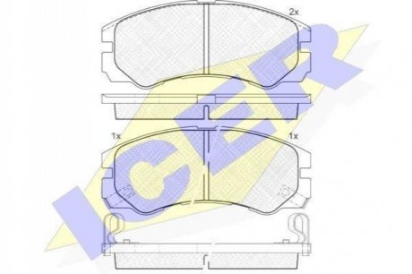 Тормозные колод. пер. ISUZU TROOPER 93-,OPEL MONTEREY 93- ICER 140990