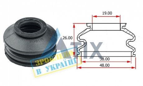 Пильовиик кульовий опори FORD BELGUM PARTS BG0170