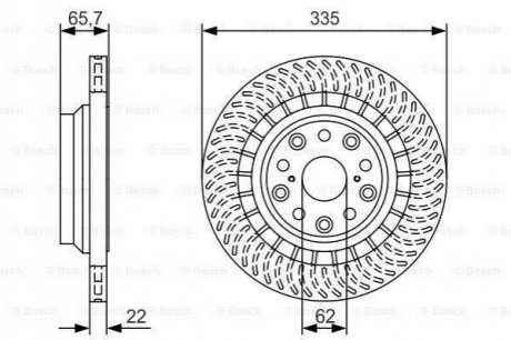 Тормозной диск BOSCH 0 986 479 T35 (фото 1)