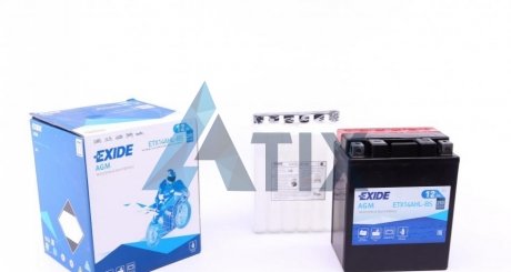 Аккумуляторная батарея EXIDE ETX14AHL-BS (фото 1)