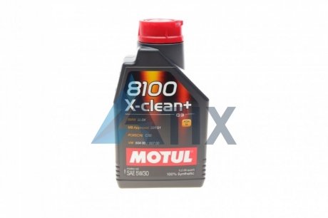 Масло моторное 8100 X-Clean+ 5W-30 (1 л) MOTUL 854711