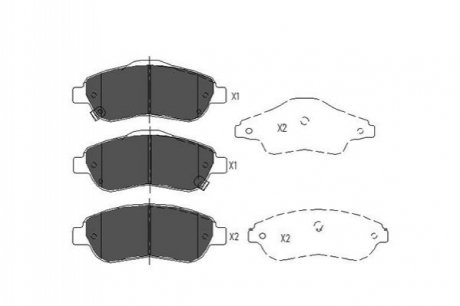 Комплект гальмівних колодок PARTS KAVO KBP-2041