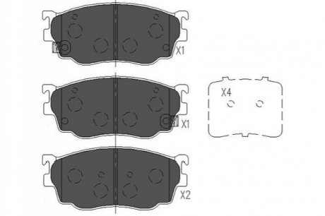 Комплект гальмівних колодок PARTS KAVO KBP-4509