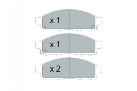 Комплект гальмівних колодок PARTS KAVO KBP-6599