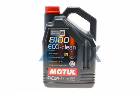 Масло моторное 8100 Eco-Clean 0W-20 (5 л) MOTUL 868151