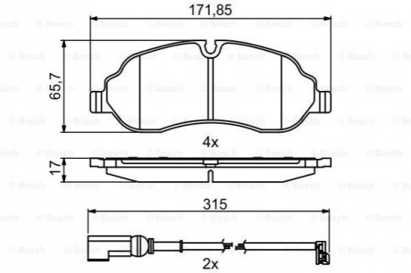 ГАЛЬМІВНІ КОЛОДКИ, ДИСКОВІ BOSCH 0 986 494 845