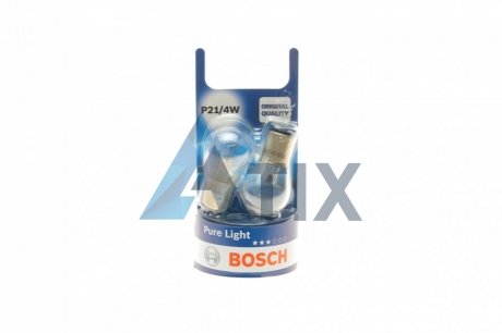 Лампа P21/4W 12V блистер 2 шт. - кратн. 20 шт BOSCH 1 987 301 015