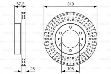 Тормозной диск BOSCH 0 986 479 T36