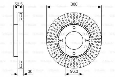 Тормозной диск BOSCH 0 986 479 T88 (фото 1)