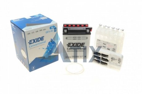 Аккумулятор 14Ah-12v (134х89х166) L, EN145 EXIDE EB14-B2