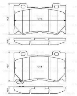 Комплект тормозных колодок BOSCH 0 986 494 707 (фото 1)