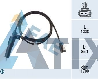 Датчик швидкості обертання колеса FAE 78479