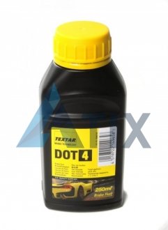 Жидкость тормозная DOT4 "BRAKE FLUID", 0.25л TEXTAR 95002100