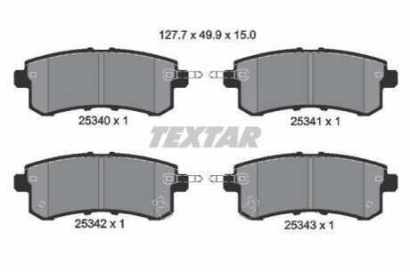 Комплект тормозных колодок TEXTAR 2534001