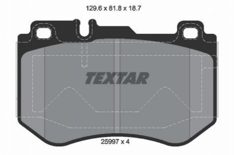 Колодки передние TEXTAR 2599701 (фото 1)