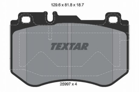 Колодки передние TEXTAR 2599701