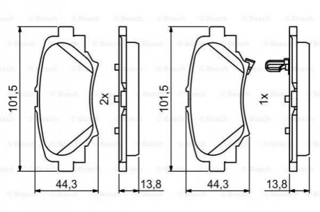 Комплект тормозных колодок BOSCH 0 986 494 803