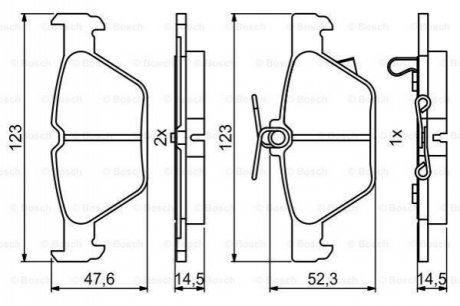 Гальмівні колодки дискові BOSCH 0 986 494 836