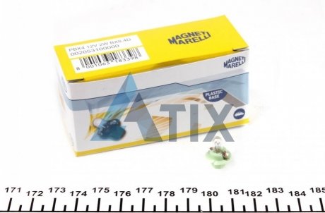 Автолампа B2,4W BX8,4d 2 W прозрачная MAGNETI MARELLI 002053100000 (фото 1)