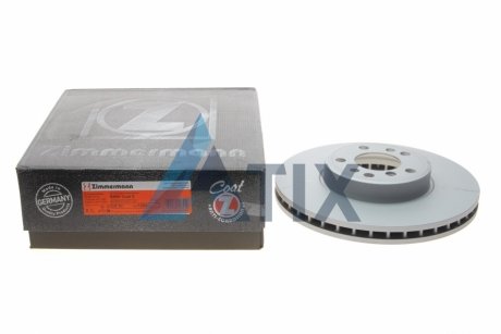 Диск тормозной передний вентилируемый BMW X5 E53 00- ZIMMERMANN 150.1298.20 (фото 1)