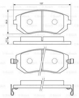 КОЛОДКИ ГАЛЬМІВНІ BOSCH 0 986 494 558 (фото 1)