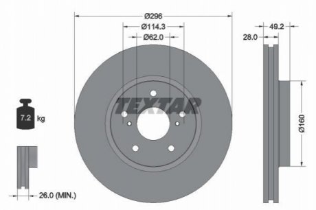 Томрозной диск TEXTAR 92174303 (фото 1)