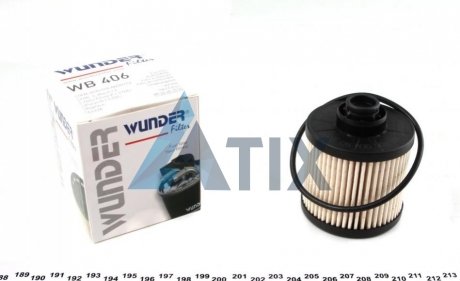 Фильтр топлива Citroen C4/Peugeot 308 1.6/2.0HDI 13- WUNDER FILTER WB 406 Z (фото 1)