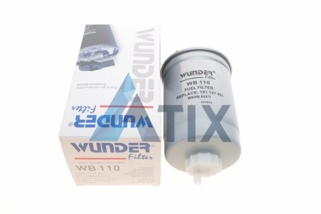 Фильтр топливный VW LT 2.4D/T3 1.6D/TD -88/Golf II -87 (без подогр.) WUNDER FILTER WB 110