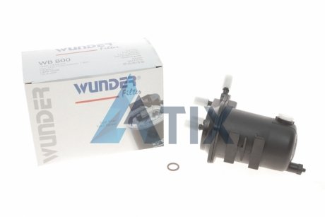 Фильтр топливный Renault Kangoo 1.5DCI (+датчик воды) WUNDER FILTER WB 800