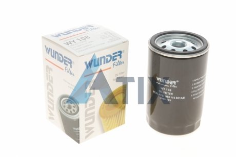 Фильтр масла AUDI/VW -96 /бензин.двиг./ WUNDER FILTER WY 108 (фото 1)