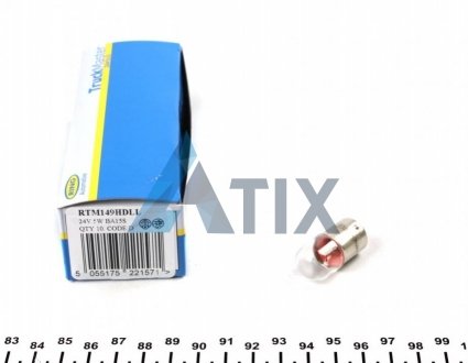 Автолампа R5W P14,5s 5 W прозрачная Ring RTM149HDLL