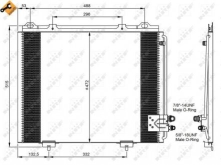 Радіатор кондиціонера NRF 35228