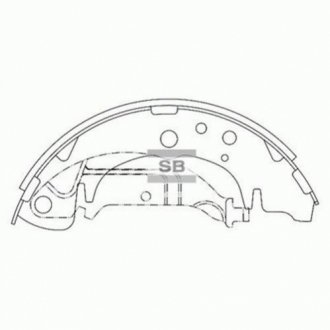 Колодки тормозные задние (барабан) Hi-Q (SANGSIN) SA020